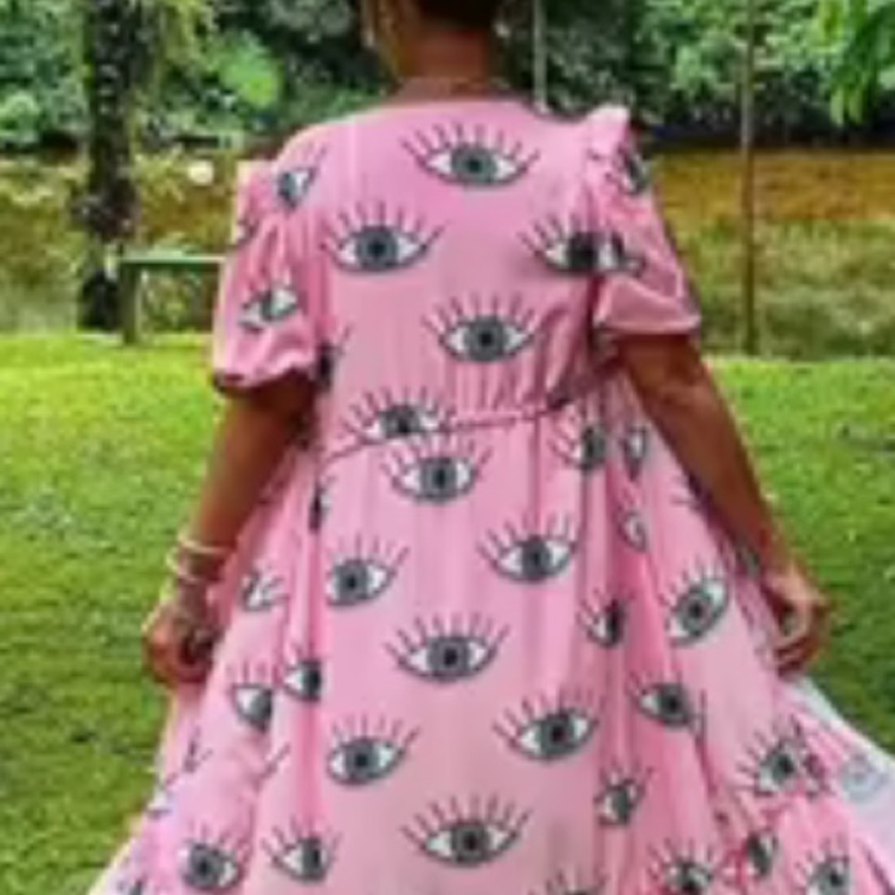 ALL EYES ON YOU PINK DUSTER - Picture 3 of 13